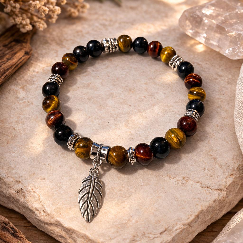 ★★★★★ 3 avis - Bracelet Aeris - Plume Spirituelle - Force & Protection